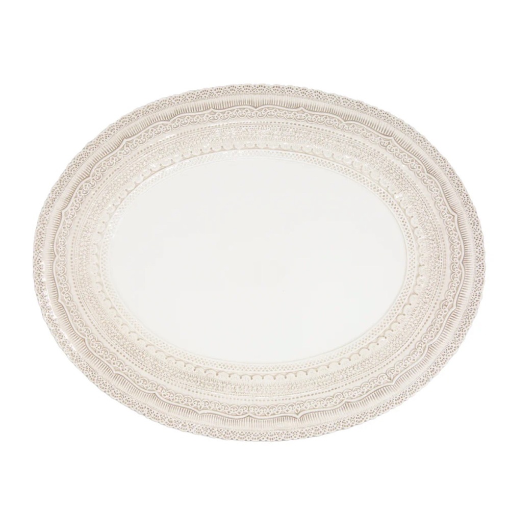 Arte Italica Finezza Large Oval Platter Cream